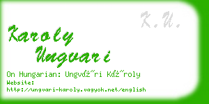 karoly ungvari business card